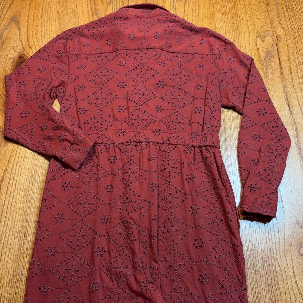 NWT Free‎ People Set The Tone Coverall Women's 4 Eyelet Jumpsuit Rust - Picture 9 of 11